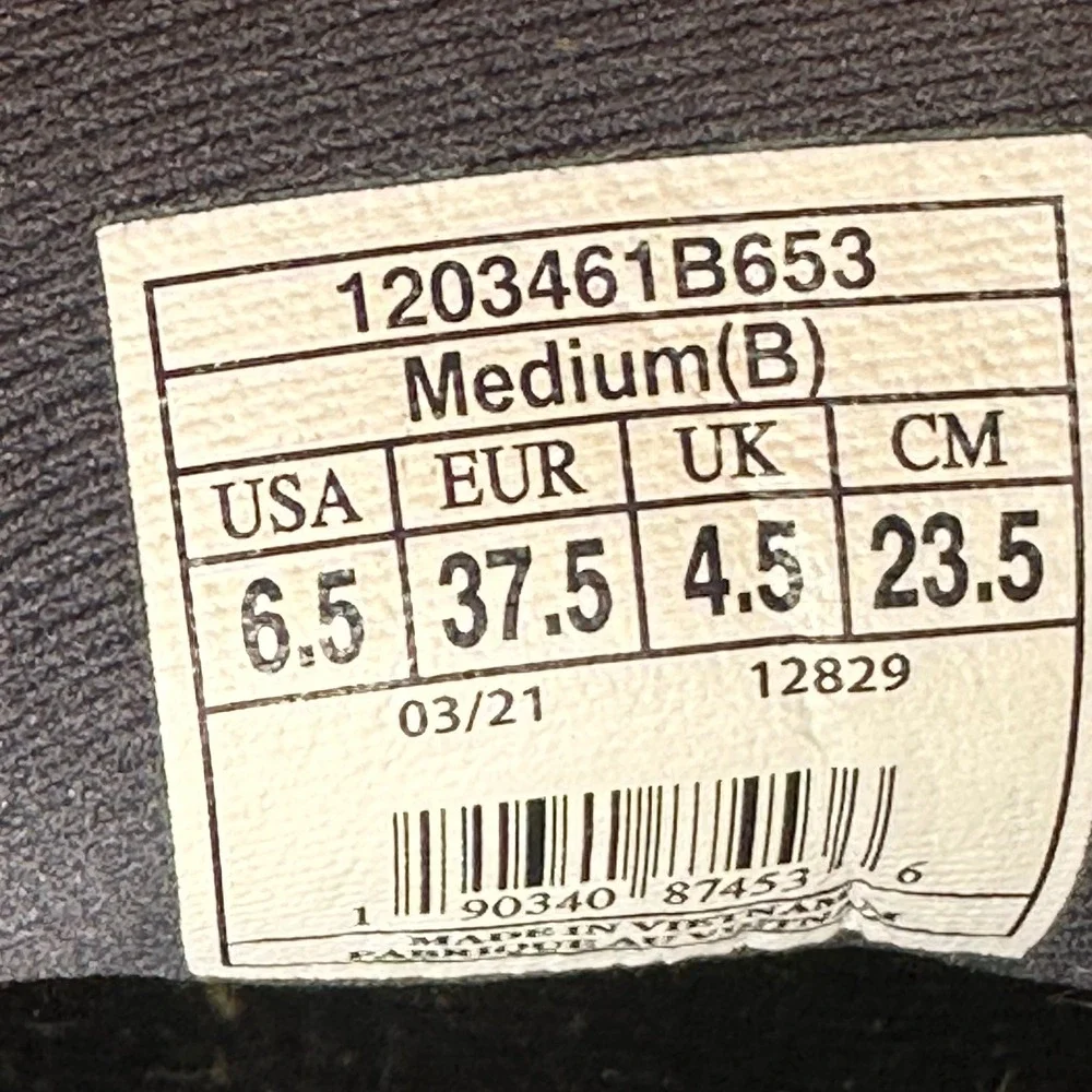 Brooks Launch GTS 8 Running Shoe Women 6.5 Grey Navy Support Sneaker 1203461B653